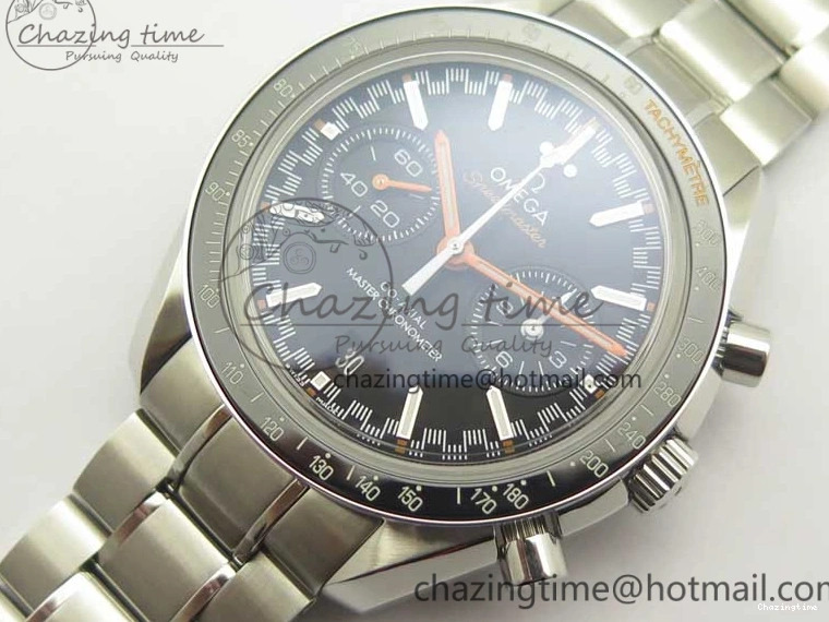 0507 Speedmaster Moonwatch OMF 1:1 Best Edition Black Dial Orange Hand on SS Bracelet A Timeless 8044